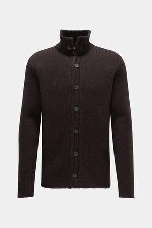Von Braun  - Herren - Cashmere Cardigan dunkelbraun