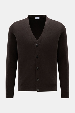 Von Braun  - Herren - Cashmere Cardigan dunkelbraun