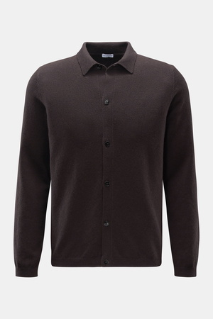 Von Braun  - Herren - Cashmere Cardigan dunkelbraun
