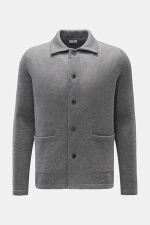 Von Braun  - Herren - Cashmere Cardigan grau meliert