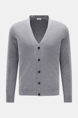Von Braun  - Herren - Cashmere Cardigan grau meliert