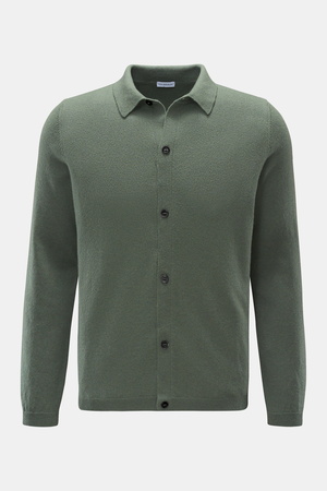 Von Braun  - Herren - Cashmere Cardigan graugrün