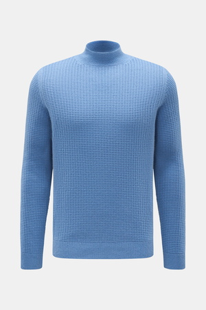 Von Braun  - Herren - Cashmere Mock Neck Pullover blau