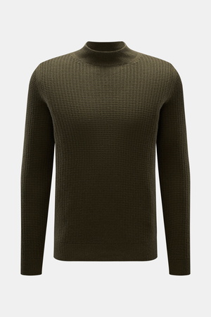 Von Braun  - Herren - Cashmere Mock Neck Pullover oliv
