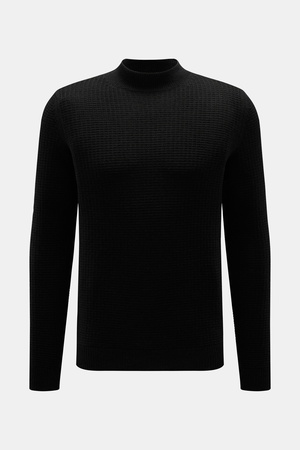 Von Braun  - Herren - Cashmere Mock Neck Pullover schwarz
