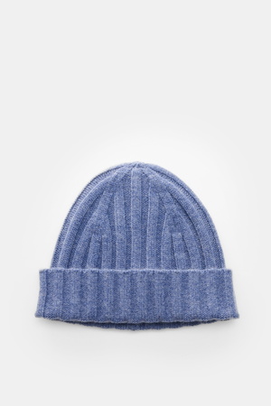 Von Braun  - Herren - Cashmere Mütze blau meliert