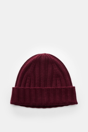 Von Braun  - Herren - Cashmere Mütze bordeaux