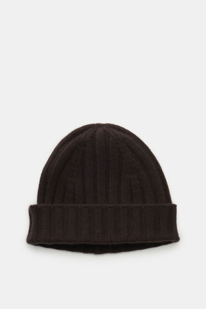 Von Braun  - Herren - Cashmere Mütze dunkelbraun