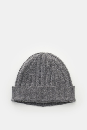 Von Braun  - Herren - Cashmere Mütze grau meliert