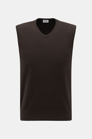 Von Braun  - Herren - Cashmere Pullunder dunkelbraun