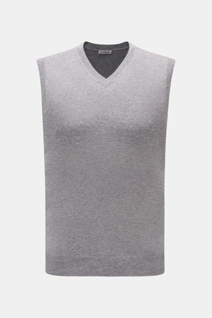 Von Braun  - Herren - Cashmere Pullunder grau meliert
