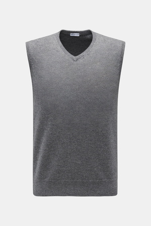 Von Braun  - Herren - Cashmere Pullunder grau meliert