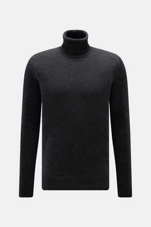 Von Braun  - Herren - Cashmere Rollkragenpullover anthrazit meliert