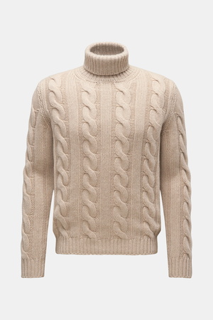 Von Braun  - Herren - Cashmere Rollkragenpullover beige