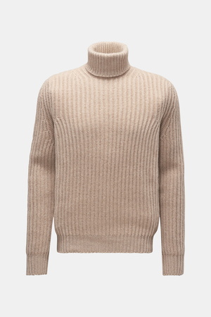 Von Braun  - Herren - Cashmere Rollkragenpullover beige