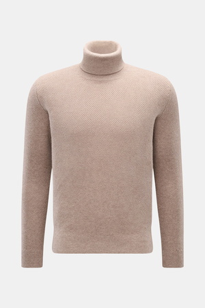 Von Braun  - Herren - Cashmere Rollkragenpullover beige meliert