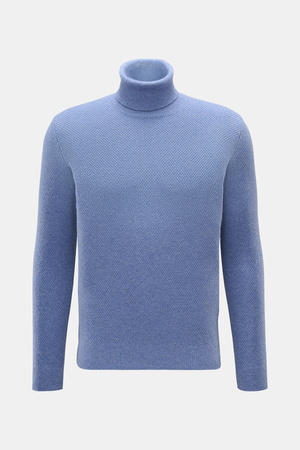 Von Braun  - Herren - Cashmere Rollkragenpullover blau meliert