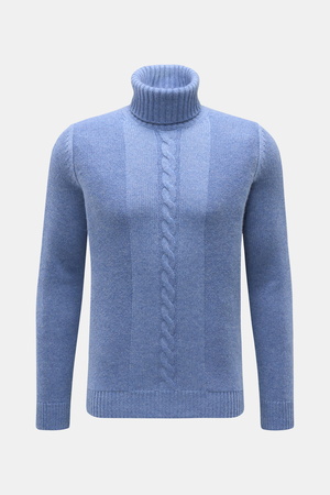 Von Braun  - Herren - Cashmere Rollkragenpullover blau meliert
