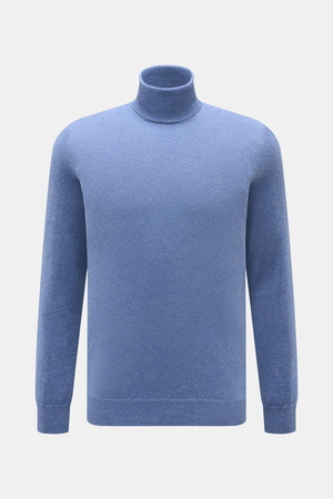 Von Braun  - Herren - Cashmere Rollkragenpullover blau meliert