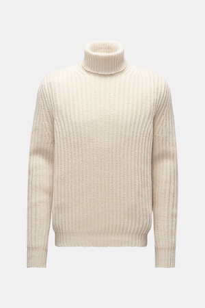 Von Braun  - Herren - Cashmere Rollkragenpullover creme