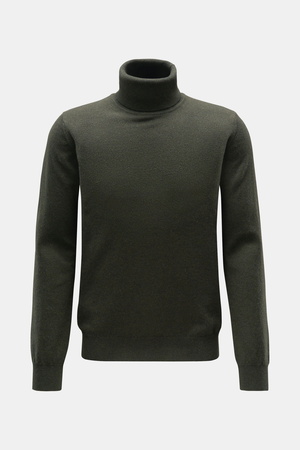 Von Braun  - Herren - Cashmere Rollkragenpullover dark olive