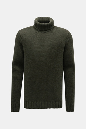 Von Braun  - Herren - Cashmere Rollkragenpullover dark olive