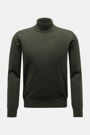 Von Braun  - Herren - Cashmere Rollkragenpullover dark olive