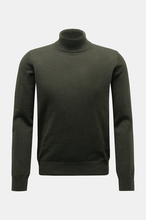 Von Braun  - Herren - Cashmere Rollkragenpullover dark olive