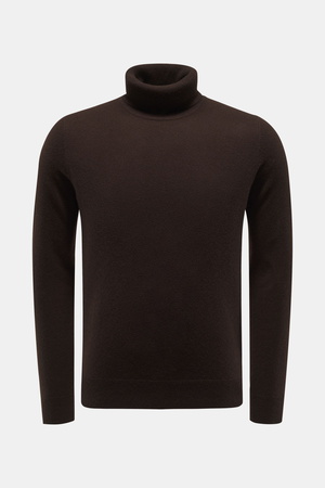 Von Braun  - Herren - Cashmere Rollkragenpullover dunkelbraun