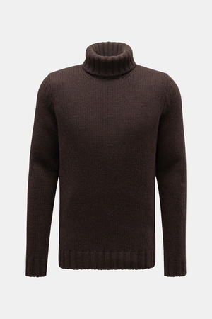 Von Braun  - Herren - Cashmere Rollkragenpullover dunkelbraun