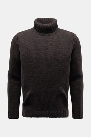 Von Braun  - Herren - Cashmere Rollkragenpullover dunkelbraun