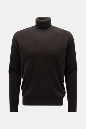 Von Braun  - Herren - Cashmere Rollkragenpullover dunkelbraun