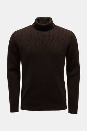 Von Braun  - Herren - Cashmere Rollkragenpullover dunkelbraun