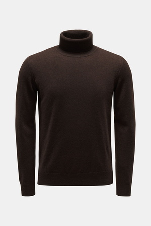Von Braun  - Herren - Cashmere Rollkragenpullover dunkelbraun