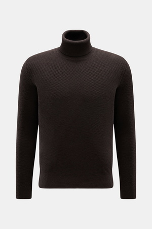 Von Braun  - Herren - Cashmere Rollkragenpullover dunkelbraun