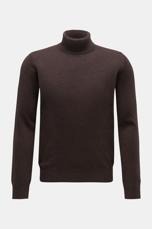 Von Braun  - Herren - Cashmere Rollkragenpullover dunkelbraun