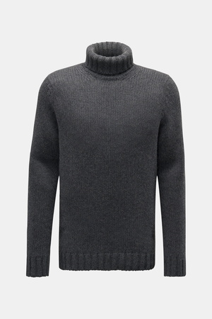 Von Braun  - Herren - Cashmere Rollkragenpullover dunkelgrau