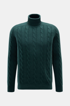 Von Braun  - Herren - Cashmere Rollkragenpullover dunkelgrün