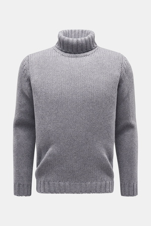 Von Braun  - Herren - Cashmere Rollkragenpullover grau