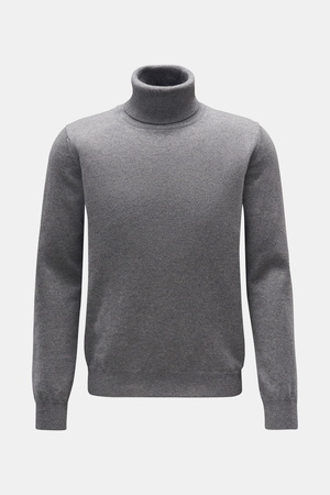 Von Braun  - Herren - Cashmere Rollkragenpullover grau