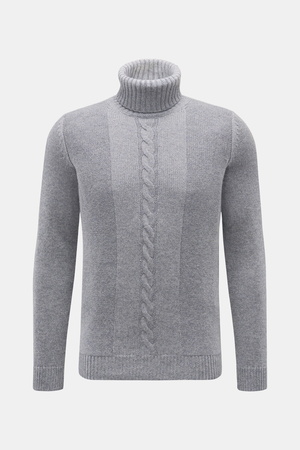 Von Braun  - Herren - Cashmere Rollkragenpullover grau