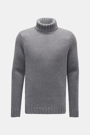Von Braun  - Herren - Cashmere Rollkragenpullover grau