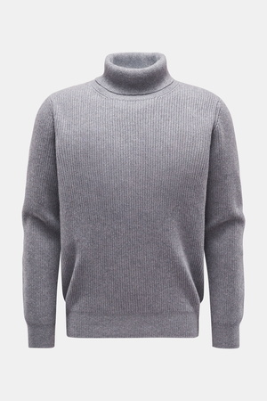 Von Braun  - Herren - Cashmere Rollkragenpullover grau