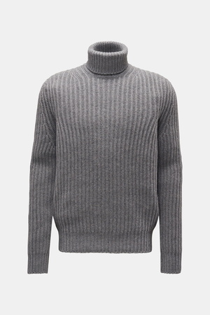 Von Braun  - Herren - Cashmere Rollkragenpullover grau