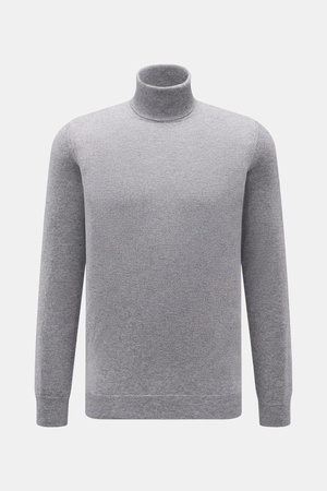 Von Braun  - Herren - Cashmere Rollkragenpullover grau meliert