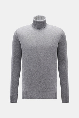 Von Braun  - Herren - Cashmere Rollkragenpullover grau meliert
