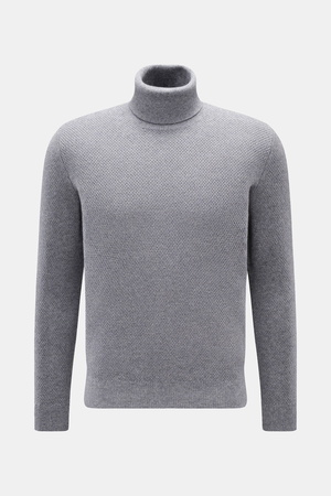 Von Braun  - Herren - Cashmere Rollkragenpullover grau meliert