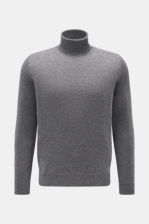 Von Braun  - Herren - Cashmere Rollkragenpullover grau meliert
