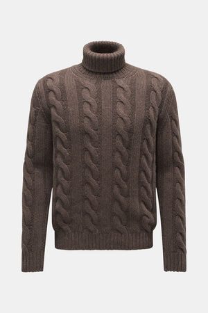 Von Braun  - Herren - Cashmere Rollkragenpullover graubraun