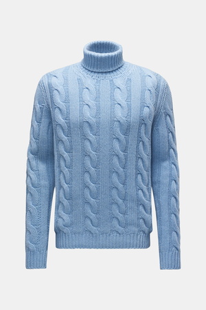 Von Braun  - Herren - Cashmere Rollkragenpullover hellblau